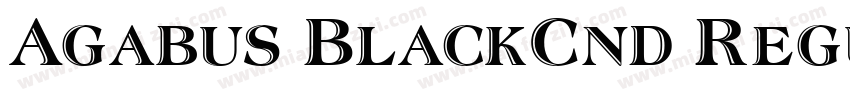 Agabus BlackCnd Regular字体转换